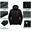 imageLittle Donkey Andy Mens Waterproof Rain Jacket Outdoor Lightweight Hooded Raincoat for Hiking Golf Travel FishingB1blackBlack