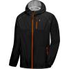 imageLittle Donkey Andy Mens Cycling Stretch Rain Jacket with Hood Windproof and Waterproof Ultralight WindbreakerPackableUpgradeblack