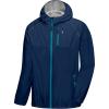 imageLittle Donkey Andy Mens Cycling Stretch Rain Jacket with Hood Windproof and Waterproof Ultralight WindbreakerPackableUpgradenavy