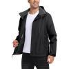 imageLittle Donkey Andy Mens Highperformance Waterproof Rain Jacket Ultra Lightweight Rain Shell for HikingGolfTravelA1black