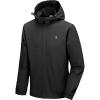 imageLittle Donkey Andy Mens Lightweight Windbreaker Jacket Removable Hooded Windproof Coat for Running Hiking GolfBlack