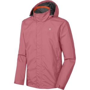 imageLittle Donkey Andy Mens Highperformance Waterproof Rain Jacket Ultra Lightweight Rain Shell for HikingGolfTravelA12watermelon Red