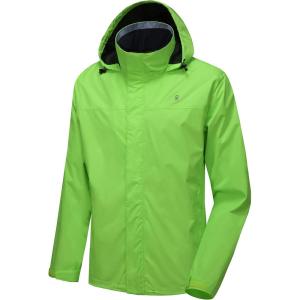 imageLittle Donkey Andy Mens Highperformance Waterproof Rain Jacket Ultra Lightweight Rain Shell for HikingGolfTravelA15fluorescent Green