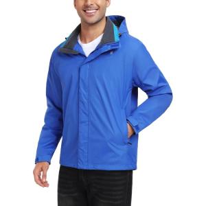 imageLittle Donkey Andy Mens Highperformance Waterproof Rain Jacket Ultra Lightweight Rain Shell for HikingGolfTravelA16dark Blue
