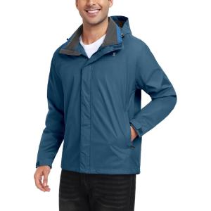 imageLittle Donkey Andy Mens Highperformance Waterproof Rain Jacket Ultra Lightweight Rain Shell for HikingGolfTravelA2blue Mirage
