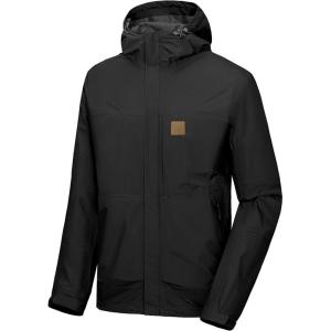 imageLittle Donkey Andy Mens Waterproof Rain Jacket Windproof Light Jacket Outdoor Rain Shell with Hood for Hiking Travel GolfBlack