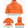 imageLittle Donkey Andy Mens Quickdry Running Jacket Convertible UPF 50 Cycling Jacket Windbreaker with Removable SleevesDetachable Hoodorange