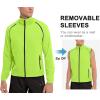 imageLittle Donkey Andy Mens Quickdry Running Jacket Convertible UPF 50 Cycling Jacket Windbreaker with Removable SleevesFluorescent Yellow