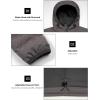 imageLittle Donkey Andy Mens Warm Waterproof Puffer Jacket Hooded Windproof Winter Coat with Recycled InsulationCoffee Heather