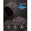 imageLittle Donkey Andy Mens Warm Waterproof Puffer Jacket Hooded Windproof Winter Coat with Recycled InsulationCoffee Heather