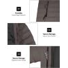 imageLittle Donkey Andy Mens Warm Waterproof Puffer Jacket Hooded Windproof Winter Coat with Recycled InsulationCoffee Heather