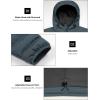 imageLittle Donkey Andy Mens Warm Waterproof Puffer Jacket Hooded Windproof Winter Coat with Recycled InsulationDark Blue Heather