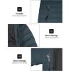 imageLittle Donkey Andy Mens Warm Waterproof Puffer Jacket Hooded Windproof Winter Coat with Recycled InsulationDark Blue Heather