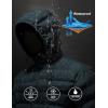imageLittle Donkey Andy Mens Warm Waterproof Puffer Jacket Hooded Windproof Winter Coat with Recycled InsulationDark Blue Heather