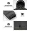 imageLittle Donkey Andy Mens Warm Waterproof Puffer Jacket Hooded Windproof Winter Coat with Recycled InsulationDark Grey Heather