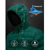 imageLittle Donkey Andy Mens Warm Waterproof Puffer Jacket Hooded Windproof Winter Coat with Recycled InsulationGreen Heather