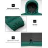 imageLittle Donkey Andy Mens Warm Waterproof Puffer Jacket Hooded Windproof Winter Coat with Recycled InsulationGreen Heather