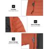 imageLittle Donkey Andy Mens Warm Waterproof Puffer Jacket Hooded Windproof Winter Coat with Recycled InsulationOrange Heather