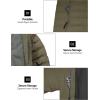 imageLittle Donkey Andy Mens Warm Waterproof Puffer Jacket Hooded Windproof Winter Coat with Recycled InsulationSage Heather