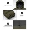 imageLittle Donkey Andy Mens Warm Waterproof Puffer Jacket Hooded Windproof Winter Coat with Recycled InsulationSage Heather