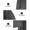 imageLittle Donkey Andy Mens Warm Waterproof Puffer Jacket Hooded Windproof Winter Coat with Recycled InsulationSteel Grey Heather