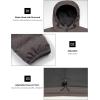 imageLittle Donkey Andy Mens Warm Waterproof Puffer Jacket Hooded Windproof Winter Coat with Recycled InsulationSteel Grey Heather