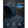 imageLittle Donkey Andy Mens Warm Waterproof Puffer Jacket Hooded Windproof Winter Coat with Recycled InsulationUpgradeddark Blue