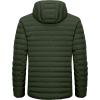 imageLittle Donkey Andy Mens Warm Waterproof Puffer Jacket Hooded Windproof Winter Coat with Recycled InsulationUpgradeddark Green