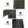 imageLittle Donkey Andy Mens Warm Waterproof Puffer Jacket Hooded Windproof Winter Coat with Recycled InsulationUpgradeddark Green
