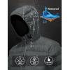 imageLittle Donkey Andy Mens Warm Waterproof Puffer Jacket Hooded Windproof Winter Coat with Recycled InsulationUpgradedgrey