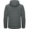 imageLittle Donkey Andy Mens Warm Waterproof Puffer Jacket Hooded Windproof Winter Coat with Recycled InsulationUpgradedgrey