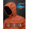 imageLittle Donkey Andy Mens Warm Waterproof Puffer Jacket Hooded Windproof Winter Coat with Recycled InsulationUpgradedorange