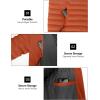imageLittle Donkey Andy Mens Warm Waterproof Puffer Jacket Hooded Windproof Winter Coat with Recycled InsulationUpgradedorange