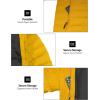 imageLittle Donkey Andy Mens Warm Waterproof Puffer Jacket Hooded Windproof Winter Coat with Recycled InsulationYellow Heather