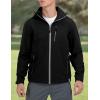 imageLittle Donkey Andy Mens Waterproof Rain Jacket Breathable Windbreaker Outdoor Rain Coat with Detachable HoodBlack