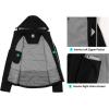 imageLittle Donkey Andy Mens Waterproof Rain Jacket Breathable Windbreaker Outdoor Rain Coat with Detachable HoodBlack