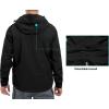 imageLittle Donkey Andy Mens Waterproof Rain Jacket Breathable Windbreaker Outdoor Rain Coat with Detachable HoodBlack