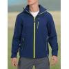 imageLittle Donkey Andy Mens Waterproof Rain Jacket Breathable Windbreaker Outdoor Rain Coat with Detachable HoodBlue