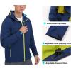 imageLittle Donkey Andy Mens Waterproof Rain Jacket Breathable Windbreaker Outdoor Rain Coat with Detachable HoodBlue
