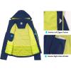 imageLittle Donkey Andy Mens Waterproof Rain Jacket Breathable Windbreaker Outdoor Rain Coat with Detachable HoodBlue