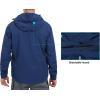 imageLittle Donkey Andy Mens Waterproof Rain Jacket Breathable Windbreaker Outdoor Rain Coat with Detachable HoodBlue