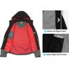 imageLittle Donkey Andy Mens Waterproof Rain Jacket Breathable Windbreaker Outdoor Rain Coat with Detachable HoodGrey