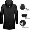 imageLittle Donkey Andy Mens Waterproof Rain Jacket Outdoor Lightweight Mountain Windbreaker Long Coat for Hiking Golf TravelBlack