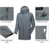 imageLittle Donkey Andy Mens Waterproof Rain Jacket Outdoor Lightweight Mountain Windbreaker Long Coat for Hiking Golf TravelGrey