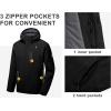 imageLittle Donkey Andy Mens Waterproof Ski Snowboarding Jacket Windproof Warm Coat with Detachable HoodBlack