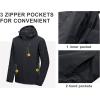 imageLittle Donkey Andy Mens Waterproof Ski Snowboarding Jacket Windproof Warm Coat with Detachable HoodBlack Heather