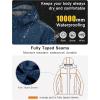 imageLittle Donkey Andy Mens Waterproof Ski Snowboarding Jacket Windproof Warm Coat with Detachable HoodBlue Heather