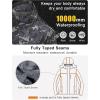 imageLittle Donkey Andy Mens Waterproof Ski Snowboarding Jacket Windproof Warm Coat with Detachable HoodCamo Grey