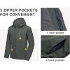 imageLittle Donkey Andy Mens Waterproof Ski Snowboarding Jacket Windproof Warm Coat with Detachable HoodCarbon Heather