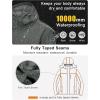 imageLittle Donkey Andy Mens Waterproof Ski Snowboarding Jacket Windproof Warm Coat with Detachable HoodCarbon Heather